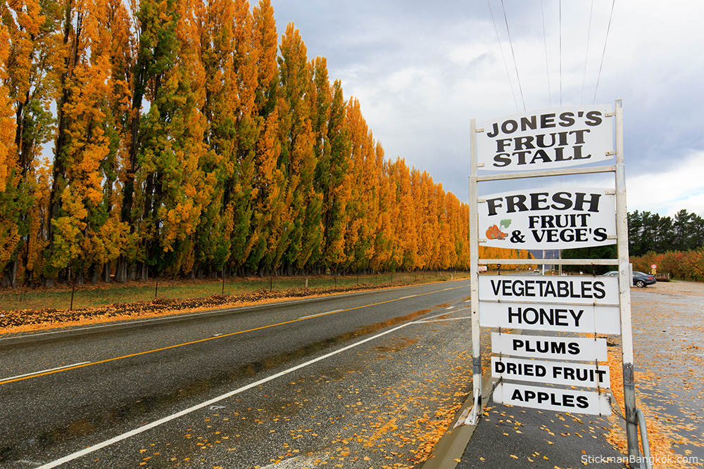 streetside fruit stall, Cromwell, New Zealand