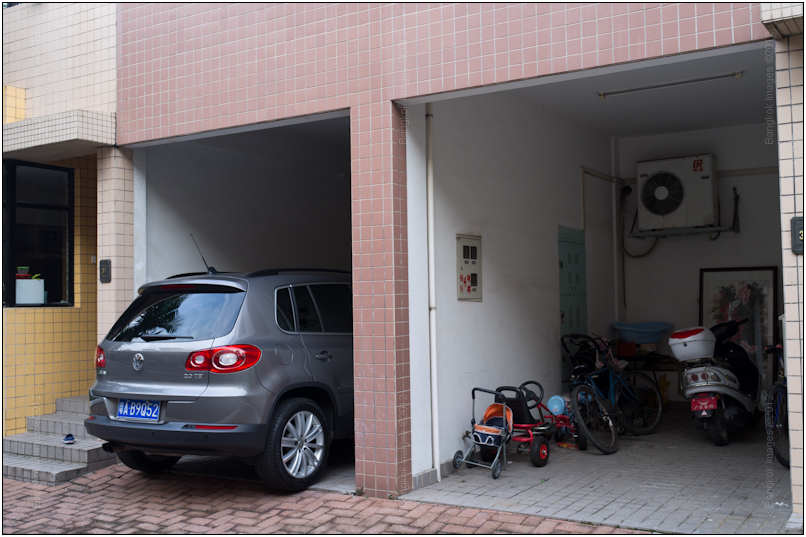 Each unit at the complex had a garage. Most (but not all) garages had cars. Automotive ownership is a growing symbol of affluence in China. If you want to “be someone” you’ve got to have a car, even if you don’t need it.