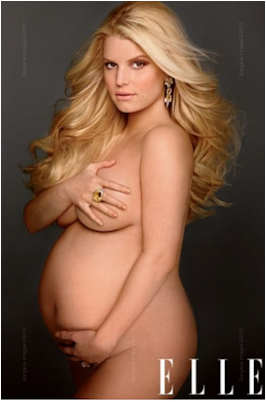 Jessica Simpson ROCKS in nude pregnancy photos! Ever since Demi Moore posed nude on the cover of Vanity Fair I’ve had scores of pregnant women want me to photograph them in the same way. And they look fantastic! Check our Jessica in Elle magazine. You’ll be glad you did.