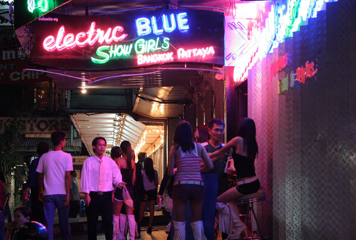 Club Electric Blue, the newest gogo bar in the Patpong area.