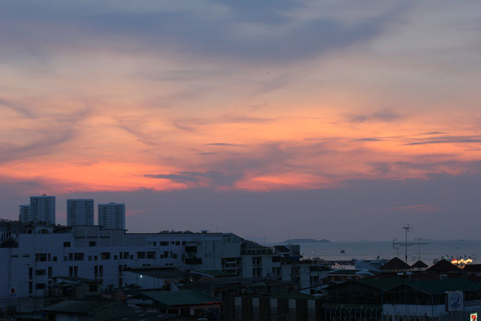 Pattaya as the sun dips down.