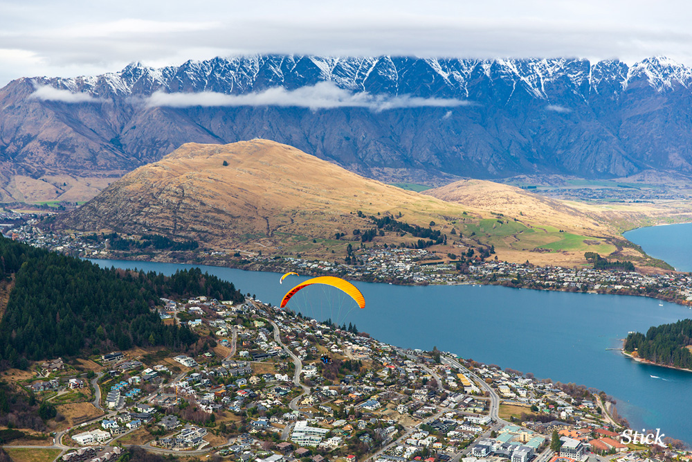 Magnificent views over Queenstown. 