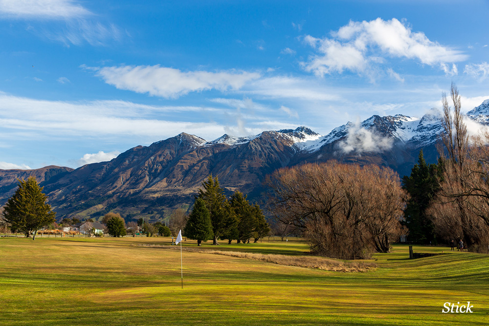 Golf with a view, Glenorchy. 