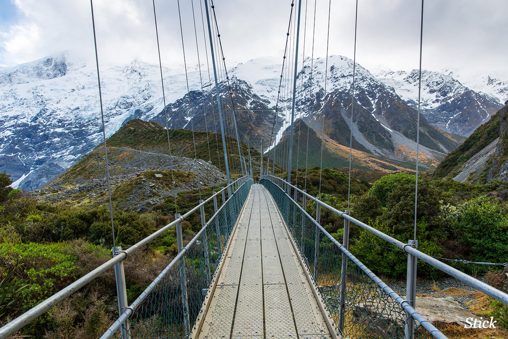 One of 3 suspension bridges on the Hooker Valley Trail. 