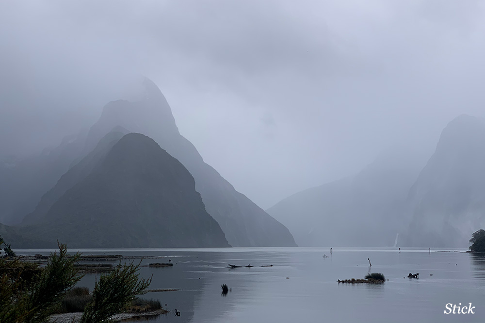 Mitre Peak at Milford Sound. Sombre, imposing, breathtaking to see in person. 
