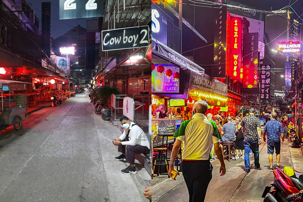 Soi Cowboy. Two photos. Two completely different stories.