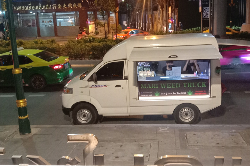 Bangkok now has weed trucks.