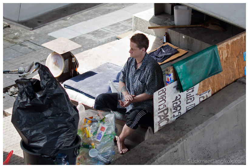homeless foreigner in Bangkok