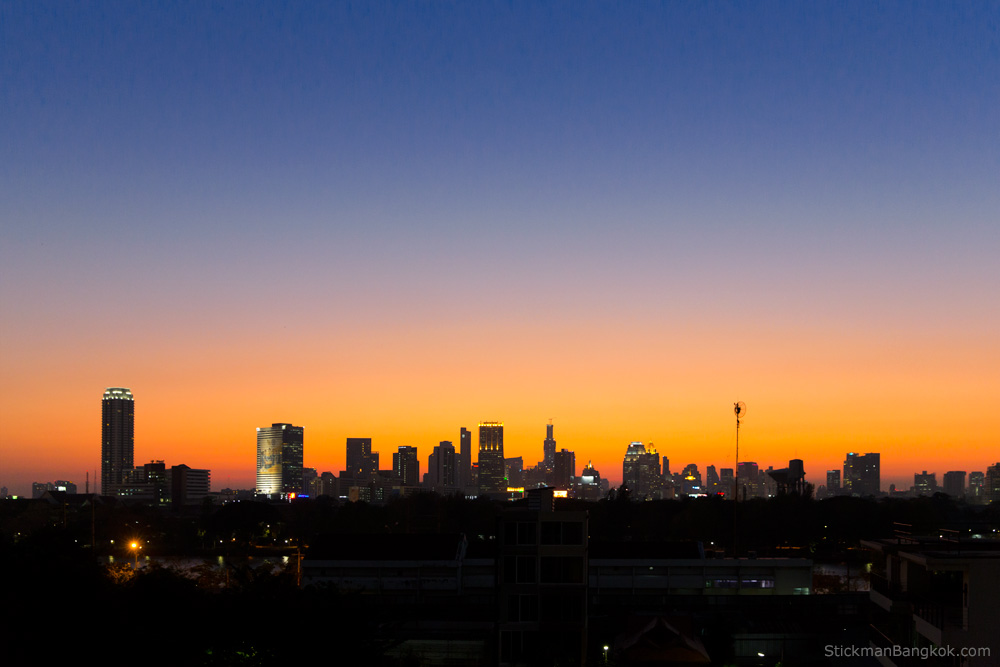 sunset in Bangkok