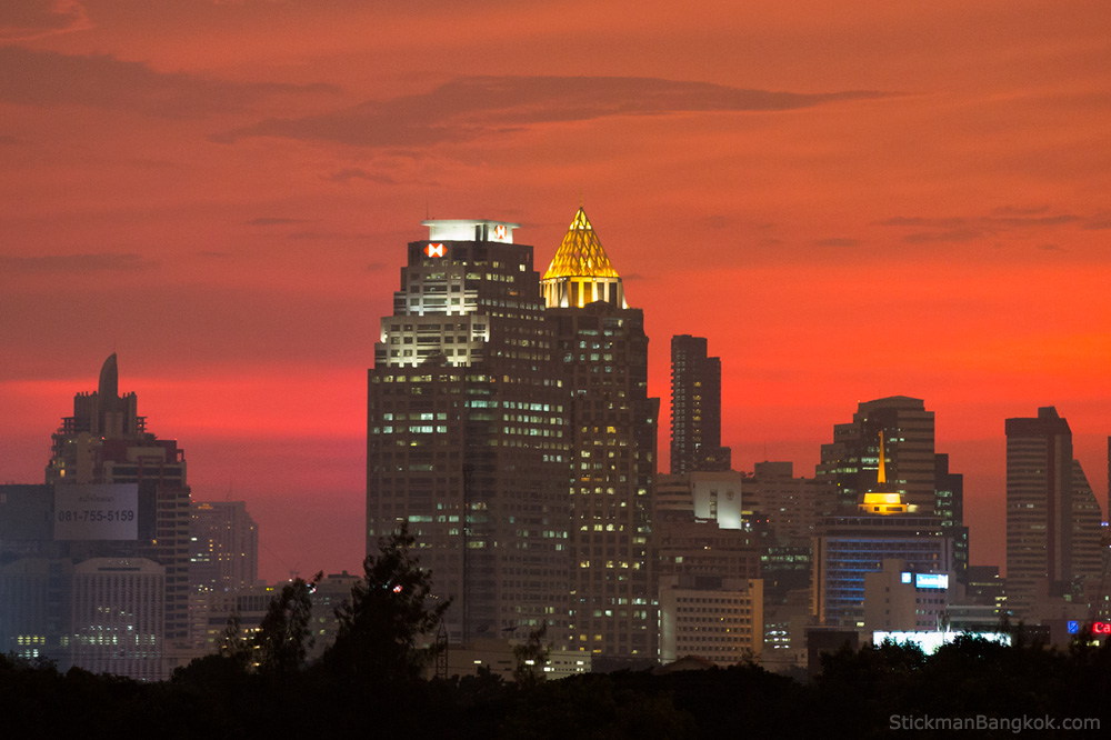 Bangkok cityscape sunset